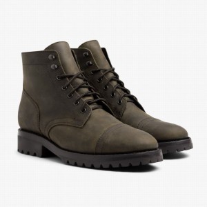 Thursday Boots Captain StormKing® メンズ レースアップブーツ 暗オリーブ | VRX134YY