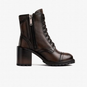 Thursday Boots Rebel レディース レースアップブーツ 黒 コー​​ヒー | TEM2864WO