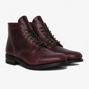 Thursday Boots Vanguard メンズ レースアップブーツ 赤 ブラウン | FEF8969BZ