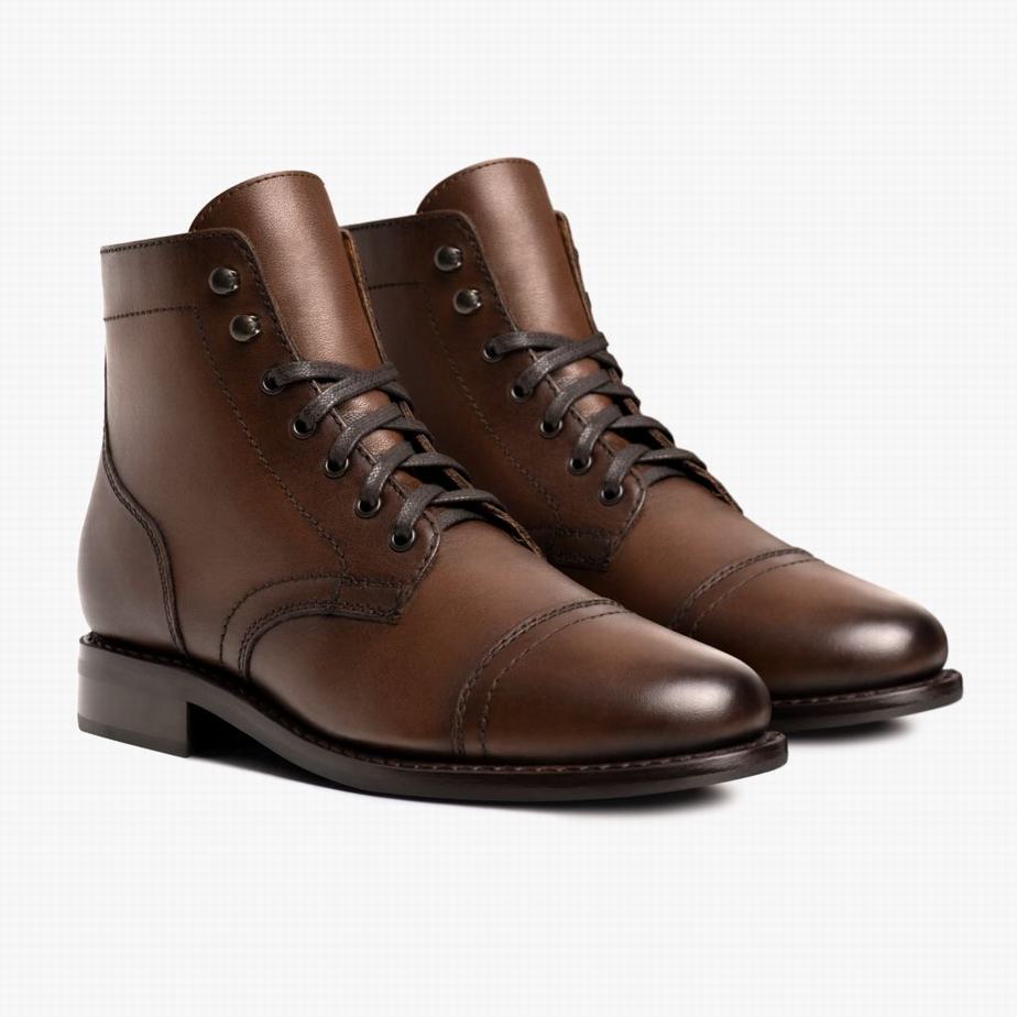 Thursday Boots Captain レディース レースアップブーツ Walnut | ZEG8271RB