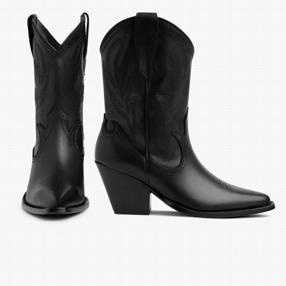 Thursday Boots Sierra レディース ウエスタンブーツ 黒 | SHE301IN